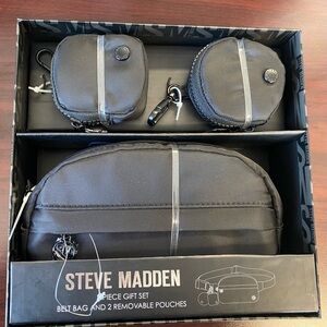 Steve Madden 3 piece Gift set Belt bag with 2 removable pouches